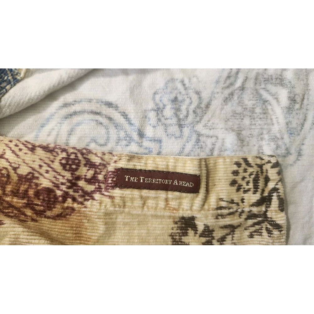The Territory Ahead Multi/Paisley Corduroy Button Front Shirt Men's Large - Picture 4 of 14
